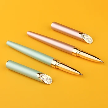 Популярная Женская Авторучка Hero с тонким пером 0,5 мм и шариковой ручкой-роликом, супер Красивые Многоцветные Подарочные ручки для письма Изображение