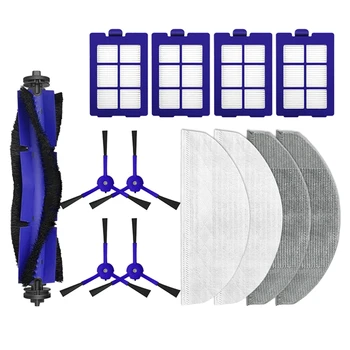Для комплекта запасных частей Eufy Robot Vacuum X8, Основная щетка, боковая щетка, фильтр и тряпка для швабры Изображение