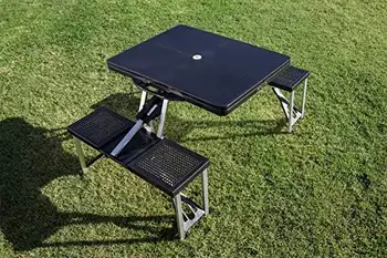- фирменный складной стол для пикника - Стол для кемпинга - Уличный стол с отверстием для зонтика Funda barbacoa внешний дымогенератор Барбекю Изображение