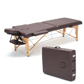 Складная косметичка, профессиональные портативные столы для спа-массажа, легкая складная мебель для салона из алюминиевого сплава Изображение