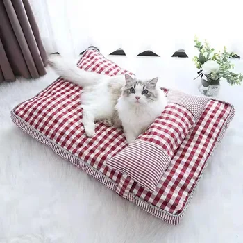 Универсальный коврик для домашних животных Four Seasons, полностью съемный и моющийся матрас, для собак среднего размера, кошек, Универсальный Изображение