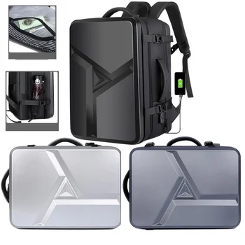 Рюкзак большой емкости с жесткой оболочкой, сумка для пригородных поездок, ноутбук, 17-дюймовая сумка для компьютера, материал ABS, дорожный водонепроницаемый чемодан Изображение