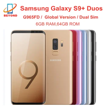 Samsung Galaxy S9 + S9 Plus G965FD Две Sim-карты 6 ГБ оперативной памяти 64 ГБ ПЗУ Глобальная версия Восьмиядерный 6,2 