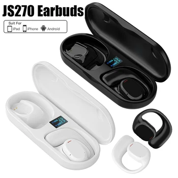 JS270 Bluetooth-гарнитура с костной проводимостью, слуховой аппарат, беспроводные наушники вне уха, подвесные музыкальные спортивные наушники сверхдлинной выдержки Изображение