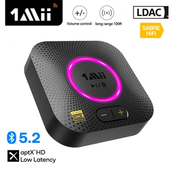Приемник 1Mii B06S + Bluetooth 5.2, аудиоадаптер Hi-Fi с LDAC Aptx HD и LL, аудио высокого разрешения с регулировкой громкости. Изображение