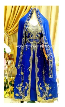 Женское длинное платье из Дубая Farasha Moroccon Исламское свадебное Африканское платье 56 Дюймов Изображение