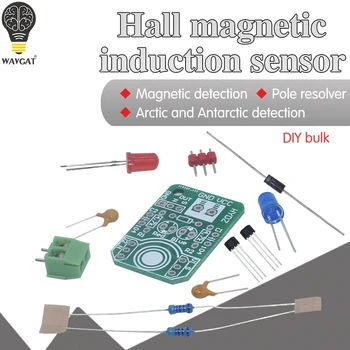 Датчик магнитной индукции Холла, распознаватель магнитных полюсов, модуль обнаружения Севера и юга, обучающий набор 