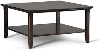 Современный Переходный Консольный диван из МАССИВА ДЕРЕВА шириной 60 дюймов, Столик для прихожей темно-коричневого цвета с Местом для хранения, 3 выдвижными ящиками и 1 подставкой для Изображение