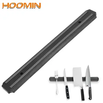 HOOMIN, Черный Кухонный нож для хранения металлических ножей, 33-55 см, Настенное крепление, Держатель для ножей с магнитной лентой Изображение
