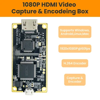 LCC260 1080P H264 HDMI to USB Capture Encoder H.264 Stream MJPEG Streamer Конвертер HDMI в USB, HDMI В UVC/UAC, Аудио Конвертер Изображение