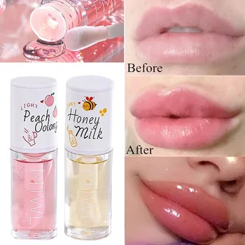 Масло для губ, губная помада для девочек, увлажняющее масло для восстановления сухих и шелушащихся губ, уход за кожей Бесплатная доставка Изображение