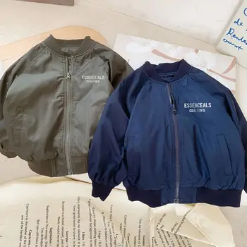 Новое пальто для мальчиков, весенне-осенняя детская одежда, Модная повседневная куртка высшего качества в корейском стиле, детская одежда от 2 до 14 лет Изображение