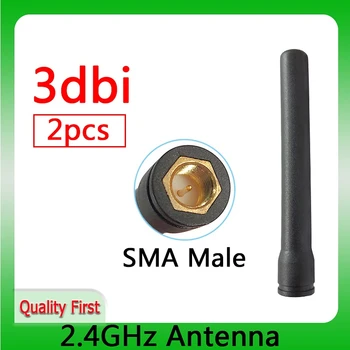 2шт 2.4g антенна 2 ~ 3dbi sma мужской wlan wifi 2.4ghz antene pbx iot модуль маршрутизатор tp link приемник сигнала antena с высоким коэффициентом усиления Изображение