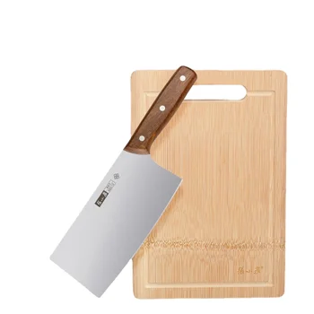 Кухонный нож Бытовой Кухонный нож из нержавеющей стали, предназначенный для шеф-поваров, для разделки мяса, деревянная ручка, острый нож для нарезки Изображение