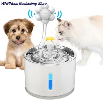 Датчик Движения Кошка Собака Диспенсер для фонтана воды Интеллектуальный инфракрасный детектор Изображение