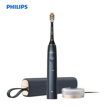 Philips Sonicare 9900 Мощная Зубная щетка Звуковая Электрическая Зубная Щетка Перезаряжаемая SenseIQ Универсальная Насадка Для щетки Зарядный Дорожный Чехол Изображение
