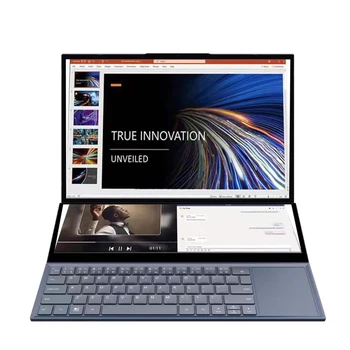 Заводское предложение Ноутбук с Двойным Экраном 16 Дюймов + 14 дюймов сенсорный ЖК-дисплей процессор i7 10750H 2,6 ГГц игровой Компьютер Ноутбук с сенсорным экраном Изображение