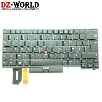 Новая Оригинальная Бельгийская Клавиатура с подсветкой для Ноутбука Lenovo Thinkpad E480 E490 T480S L480 T490 T495 L380 L390 Yoga L490 P43s Изображение