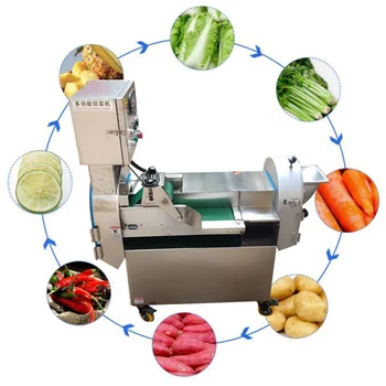 Ресторанная Многофункциональная Электрическая Промышленная Овощерезка, Овощерезка, автомат для резки овощей Изображение