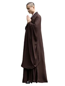 Буддийская одежда Хайцин Лайя с широким рукавом, мужской и женский костюм монаха Хайцин с большими рукавами, Одежда монаха на заказ, зима Изображение