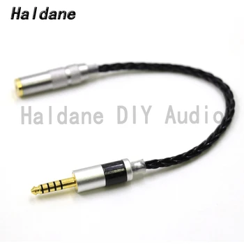 Haldane HIFI 7N Посеребренный 4,4 мм Сбалансированный штекер-2,5 мм TRRS Сбалансированный Штекерный Аудиокабель-адаптер 4,4-2,5 Соединительный кабель Изображение