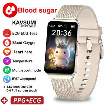 Точные смарт-часы для измерения уровня глюкозы в крови, сердечного ритма, артериального давления, кислорода в крови, смарт-часы для мужчин для Huawei Xiaomi Watches Изображение