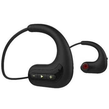 Беспроводные Наушники IPX8 S1200 Водонепроницаемые Наушники Для Плавания Спортивные Наушники Bluetooth-Гарнитура Стерео 8G MP3-плеер (Черный) Изображение
