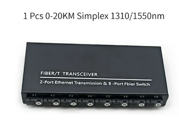 Коммутатор POE 1000 Мбит/с 8 портов 2RJ45 Сетевой стандартный коммутатор POE Ethernet Встроенное питание для IP-камеры видеонаблюдения/Wifi-маршрутизатора Изображение