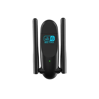 Беспроводной USB 1800 Мбит/с WiFi Адаптер WiFi 6 Беспроводная Сетевая карта Двухдиапазонная 2,4 G 5 ГГц USB 3,0 WiFi Сетевой адаптер Изображение
