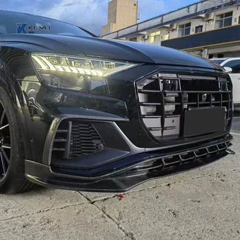 Для модификации Audi Q8 2019-2022 годов, обвес с объемным карбоновым диффузором для передних губ в стиле ABT style Изображение