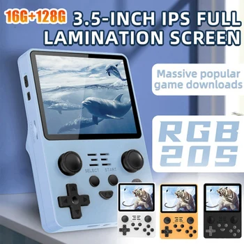 Портативная игровая консоль, простая в использовании, 16G + 128G, 3,5-дюймовый IPS-экран, система с открытым исходным кодом (белая) Изображение