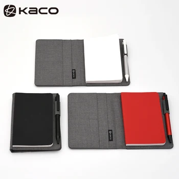 Записная книжка Kaco NoteBook A6 из искусственной кожи с отделением для карт и благородной бумаги, бумажник-книжка для путешествий в офис с подарком в деловой офис Изображение