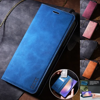 Кожаный чехол-бумажник с Магнитной Застежкой Для Samsung Galaxy S23 Ultra S22 S21 Plus S20 FE A12 A13 A14 A23 A32 A33 A34 A51 A52 A53 A54 Изображение
