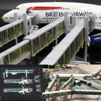 Масштабная модель 1: 200, Посадочный мост для пассажиров аэропорта, одноканальный/двухканальный для Airbus A380 B747, Аксессуары для сцены, Игрушки для самолетов Изображение
