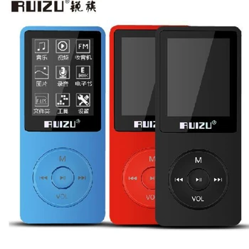 Оригинальный MP3-плеер RUIZU X02 с 1,8-дюймовым экраном, рассчитанный на воспроизведение 100 часов, 4-64 ГБ с FM, электронной книгой, часами, MP4-плеером для передачи данных Изображение
