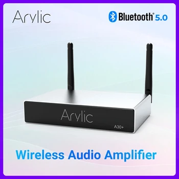 Arylic A30 + Wi-Fi и Bluetooth 5,0 Усилитель мощности звука 30Wx2 Мини Hi-Fi Стерео Беспроводной Аудио Усилитель Домашний Цифровой Мультирум Изображение