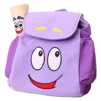 1 шт. Рюкзак Dora Explorer, Спасательная сумка с картой, Игрушки для дошкольного возраста Фиолетового цвета для Рождественского подарка Изображение