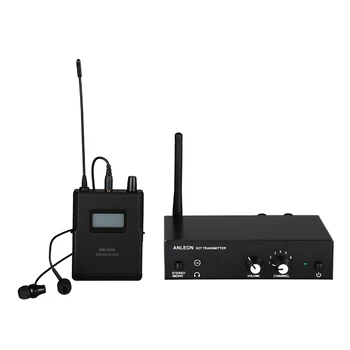 Система беспроводного монитора ANLEON S2 UHF стерео, 4 частоты, 100-240 В; Профессиональное цифровое сценическое устройство для мониторинга в ухе Изображение