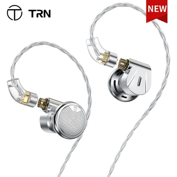 Новая флагманская аудиофильская плоская гарнитура TRN EMX Dynamic, затычки для ушей, музыкальный сменный кабель Super Bass для EMA TN BAX Изображение
