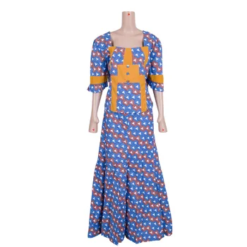 В наличии Женский комплект, топы дашики с африканским принтом и длинные юбки, Женские африканские наряды, африканская одежда XH161 Изображение