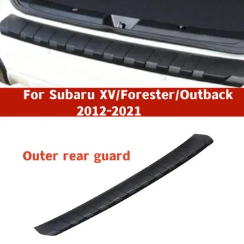 Автомобильный протектор заднего бампера из нержавеющей стали, накладка на дверь багажника Для Subaru XV/Forester/Outback 2012-2021 Изображение