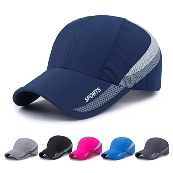 Мужская Женская спортивная бейсбольная кепка с сетчатым козырьком для бега, быстросохнущая кепка, солнцезащитная кепка-скраб, шляпы для женщин, спортивные инструменты Изображение
