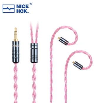 NiceHCK Sakura 7N Посеребренный OCC + Посеребренный сплав + 7N OCC кабель для наушников 3.5/2.5/4.4 MMCX/2Pin мм для IEM S12 Pro OH2 A7 Изображение