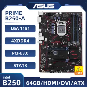 Материнская плата LGA 1151 ASUS PRIME B250-A Материнская плата Intel B250 4 × DDR4 64GB PCI-E 3.0 M.2 SATA III USB3.0 ATX Для процессора 7/6 поколения Core Изображение