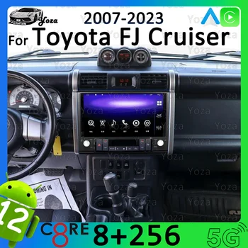 Yoza Carplay Автомобильный Радиоприемник Для Toyota FJ Cruiser 2007-2023 Android11 Мультимедийный плеер с Сенсорным экраном GPS Навигация Стерео 4G WIFI Изображение