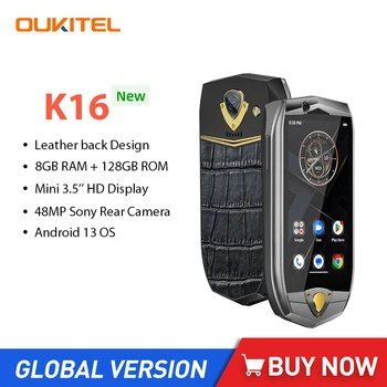 Мини-Смартфоны Oukitel K16 3,5-Дюймовый Дисплей MTK 8788 8 ГБ + 128 ГБ Android 13,0 Маленький Телефон 48 Мп Камера 4G Мобильный телефон 3050 мАч NFC Изображение