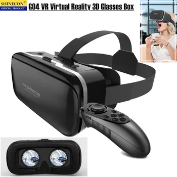 Оригинальные очки виртуальной реальности VR, коробка для очков 3D, Стерео гарнитура VR Google Cardboard, шлем для смартфона IOS Android, беспроводное коромысло Изображение