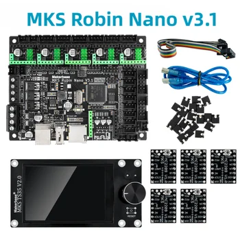 MKS Robin Nano V3.1 Запчасти для 3D Принтера Плата Управления Материнская плата 32bit TS35 Сенсорный экран с TMC2225 TMC2209 Запчасти для драйвера двигателя Изображение