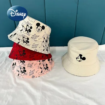 Disney Mickey 2022, Новая модная шляпа, Мультяшная Милая Женская шляпа Рыбака, Роскошный бренд, Солнцезащитная шляпа для отдыха на открытом воздухе Изображение