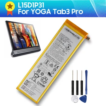 Оригинальная Сменная Батарея L15D1P31 для Lenovo YOGA Tab3 Pro X5-Z8550 X5-Z8500 Tablet Battery 4000 мАч Изображение